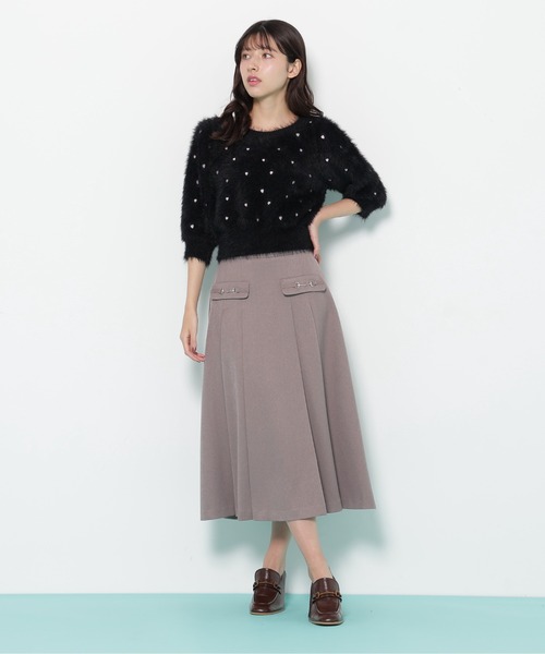 JILL by JILL STUART（ジルバイジルスチュアート）の「◇ウーリッシュフラノタックフレアスカート（スカート・レディース・ベージュ/グリーン/グレー/ブラウン系その他・MEDIUM/SMALL）」の11枚目の写真