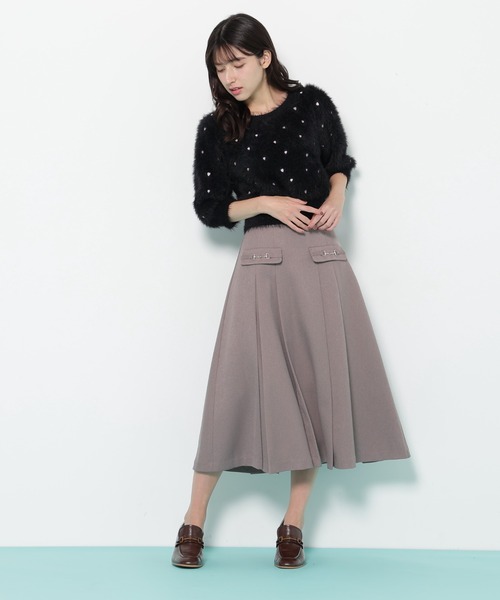 JILL by JILL STUART（ジルバイジルスチュアート）の「◇ウーリッシュフラノタックフレアスカート（スカート・レディース・ベージュ/グリーン/グレー/ブラウン系その他・MEDIUM/SMALL）」の12枚目の写真