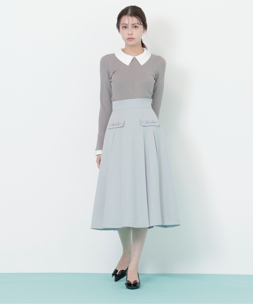 JILL by JILL STUART（ジルバイジルスチュアート）の「◇ウーリッシュフラノタックフレアスカート（スカート・レディース・ベージュ/グリーン/グレー/ブラウン系その他・MEDIUM/SMALL）」の17枚目の写真