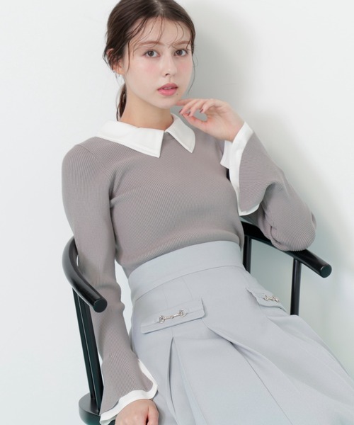 JILL by JILL STUART（ジルバイジルスチュアート）の「◇ウーリッシュフラノタックフレアスカート（スカート・レディース・ベージュ/グリーン/グレー/ブラウン系その他・MEDIUM/SMALL）」の19枚目の写真