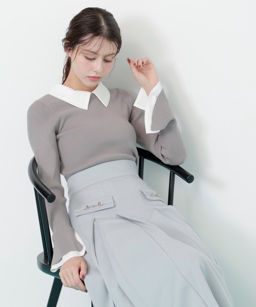 JILL by JILL STUART（ジルバイジルスチュアート）の「◇ウーリッシュフラノタックフレアスカート（スカート・レディース・ベージュ/グリーン/グレー/ブラウン系その他・MEDIUM/SMALL）」の20枚目の写真