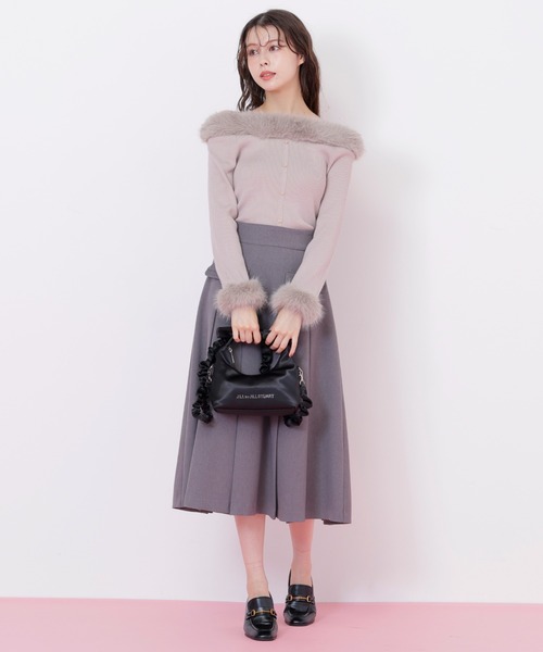 JILL by JILL STUART（ジルバイジルスチュアート）の「◇ウーリッシュフラノタックフレアスカート（スカート・レディース・ベージュ/グリーン/グレー/ブラウン系その他・MEDIUM/SMALL）」の5枚目の写真