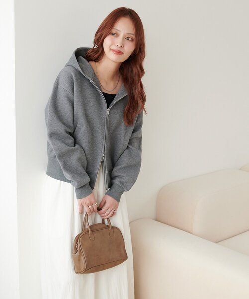 大人のためのパーカー】ボンディングWジップパーカー（パーカー