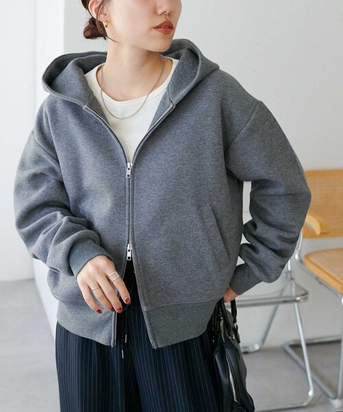 ディスコート　ボンディングWジップパーカー セール】【大人のためのパーカー】ボンディングWジップパーカー