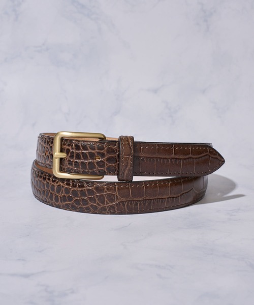 SADDLERS（サドラーズ）の「【Saddler's/サドラーズ】型押しレザーバックルベルト（ベルト・メンズ・ブラック/ダークブラウン/ネイビー・SMALL/MEDIUM/LARGE/X-LARGE）」の2枚目の写真