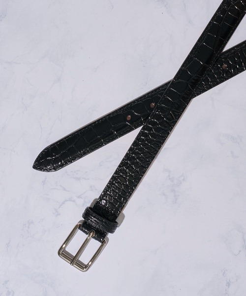 SADDLERS（サドラーズ）の「【Saddler's/サドラーズ】型押しレザーバックルベルト（ベルト・メンズ・ブラック/ダークブラウン/ネイビー・SMALL/MEDIUM/LARGE/X-LARGE）」の4枚目の写真