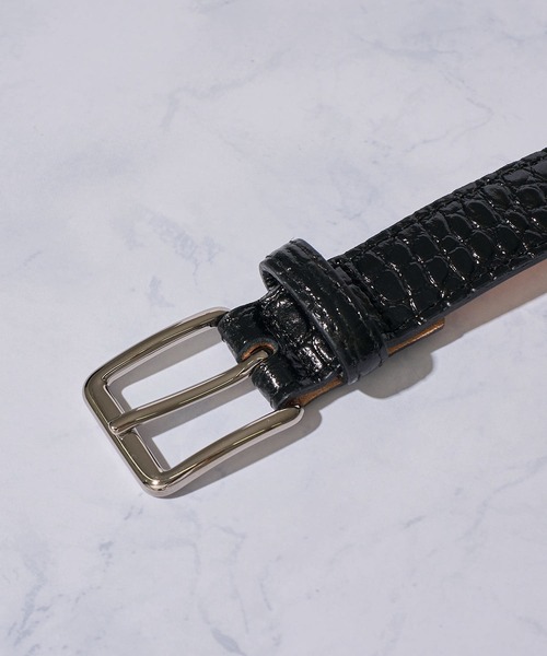 SADDLERS（サドラーズ）の「【Saddler's/サドラーズ】型押しレザーバックルベルト（ベルト・メンズ・ブラック/ダークブラウン/ネイビー・SMALL/MEDIUM/LARGE/X-LARGE）」の7枚目の写真