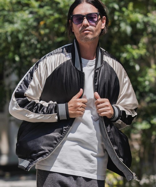 BACK STREET スカジャン(リバーシブル) mj11134-Different Design Reversible Jacket リバーシブルジャケット