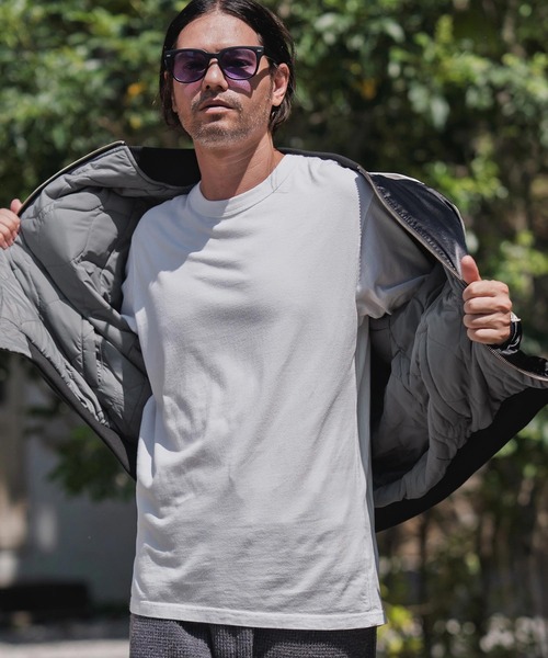 CAMBIO（カンビオ）の「mj11134-Different Design Reversible Jacket リバーシブルジャケット(A57325cmb)（スカジャン・メンズ・ブラック×グレー/ネイビー系・S/M/L）」の4枚目の写真