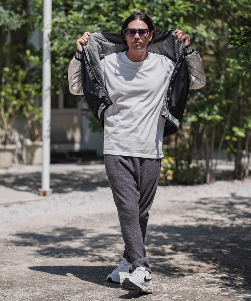 CAMBIO（カンビオ）の「mj11134-Different Design Reversible Jacket リバーシブルジャケット(A57325cmb)（スカジャン・メンズ・ブラック×グレー/ネイビー系・S/M/L）」の7枚目の写真