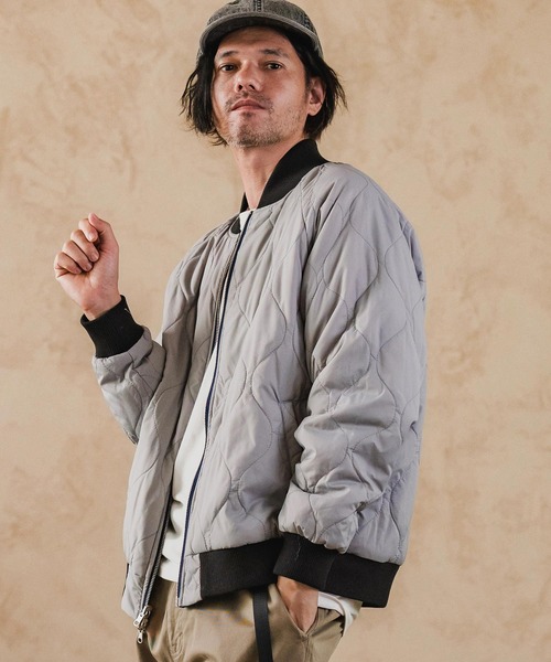 CAMBIO（カンビオ）の「mj11134-Different Design Reversible Jacket リバーシブルジャケット(A57325cmb)（スカジャン・メンズ・ブラック×グレー/ネイビー系・S/M/L）」の18枚目の写真