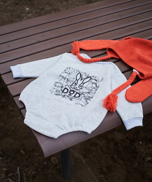 CIAOPANIC TYPY（チャオパニックティピー）の「【DOD】【ベビー】イズラブ（Tシャツ/カットソー・キッズ・ブルー/グレー・80）」の4枚目の写真