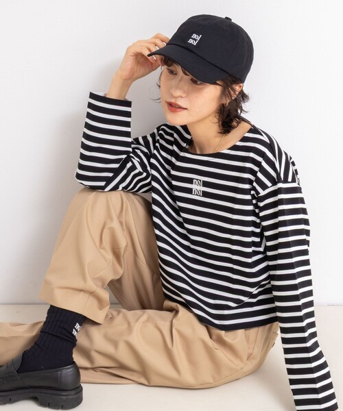 NOLLEY’S(ノーリーズ)の「nolnol ウォッシャブルMVSシルケットボーダーショートT(Tシャツ/カットソー・レディース・ホワイト系その他3/ブラック系その他2/ホワイト系その他2・FREE)」の3枚目の写真