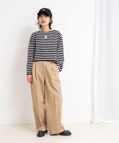 NOLLEY’S(ノーリーズ)の「nolnol ウォッシャブルMVSシルケットボーダーショートT(Tシャツ/カットソー・レディース・ホワイト系その他3/ブラック系その他2/ホワイト系その他2・FREE)」の8枚目の写真