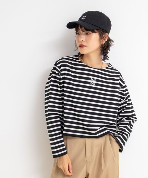 NOLLEY’S(ノーリーズ)の「nolnol ウォッシャブルMVSシルケットボーダーショートT(Tシャツ/カットソー・レディース・ホワイト系その他3/ブラック系その他2/ホワイト系その他2・FREE)」の9枚目の写真