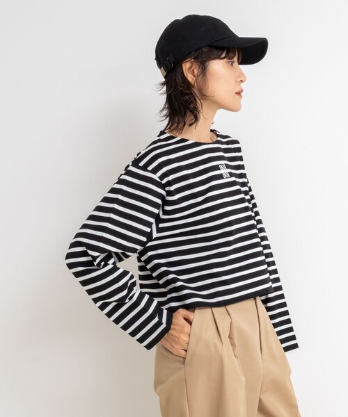 NOLLEY’S(ノーリーズ)の「nolnol ウォッシャブルMVSシルケットボーダーショートT(Tシャツ/カットソー・レディース・ホワイト系その他3/ブラック系その他2/ホワイト系その他2・FREE)」の12枚目の写真