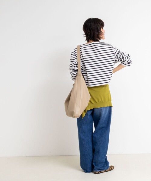 NOLLEY’S(ノーリーズ)の「nolnol ウォッシャブルMVSシルケットボーダーショートT(Tシャツ/カットソー・レディース・ホワイト系その他3/ブラック系その他2/ホワイト系その他2・FREE)」の15枚目の写真
