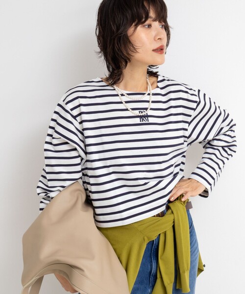 NOLLEY’S(ノーリーズ)の「nolnol ウォッシャブルMVSシルケットボーダーショートT(Tシャツ/カットソー・レディース・ホワイト系その他3/ブラック系その他2/ホワイト系その他2・FREE)」の17枚目の写真