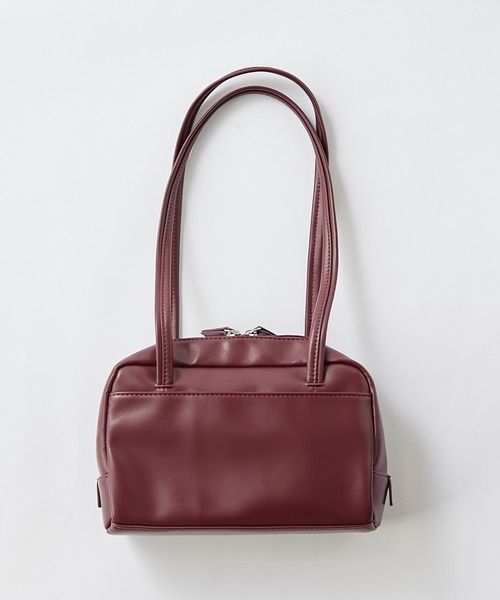 CIAOPANIC TYPY（チャオパニックティピー）の「■【600mlペットボトル収納可能】ロングハンドルボストンBAG（トートバッグ・レディース・ブラック/バーガンディー/アイボリー・ONE SIZE）」の6枚目の写真