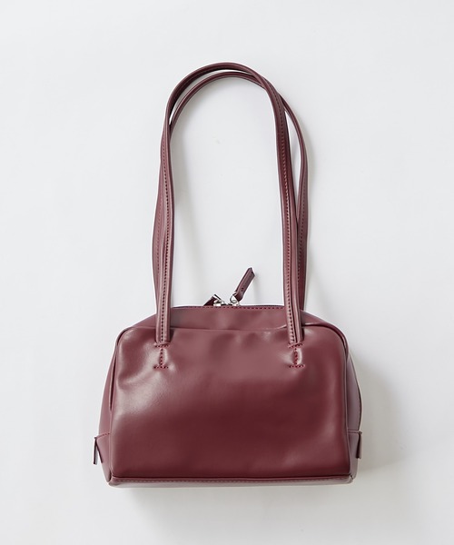 CIAOPANIC TYPY（チャオパニックティピー）の「■【600mlペットボトル収納可能】ロングハンドルボストンBAG（トートバッグ・レディース・ブラック/バーガンディー/アイボリー・ONE SIZE）」の7枚目の写真