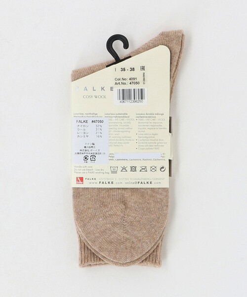 FALKE(ファルケ)の「<FALKE> Cosy Socks(ソックス/靴下・レディース・ダークグレー/ベージュ・FREE)」の6枚目の写真