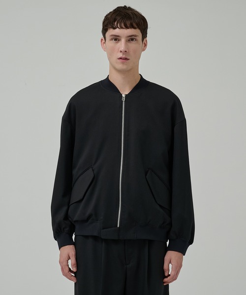 STUDIOUS（ステュディオス）の「【STUDIOUS】BAP WOOL ボンバージャケット（ブルゾン・メンズ・ブラック/ダークブラウン・1/3/2）」の3枚目の写真