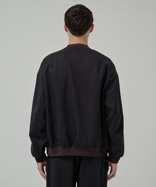 STUDIOUS（ステュディオス）の「【STUDIOUS】BAP WOOL ボンバージャケット（ブルゾン・メンズ・ブラック/ダークブラウン・1/3/2）」の12枚目の写真