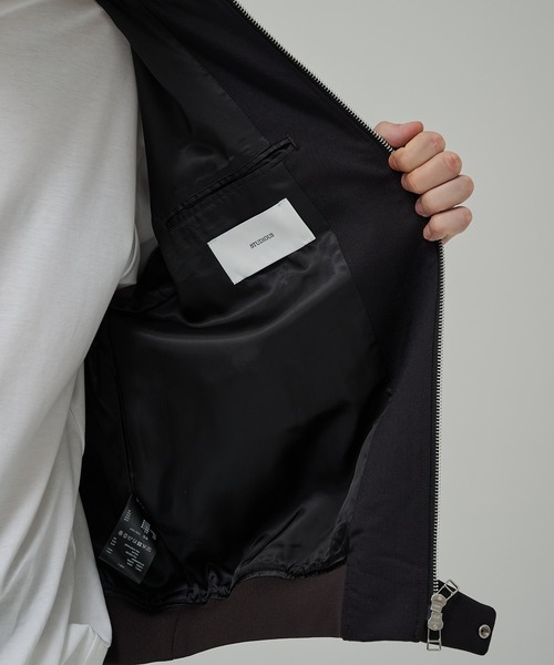 STUDIOUS（ステュディオス）の「【STUDIOUS】BAP WOOL ボンバージャケット（ブルゾン・メンズ・ブラック/ダークブラウン・1/3/2）」の16枚目の写真