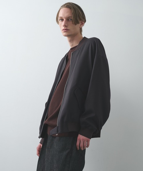 STUDIOUS（ステュディオス）の「【STUDIOUS】BAP WOOL ボンバージャケット（ブルゾン・メンズ・ブラック/ダークブラウン・1/3/2）」の21枚目の写真