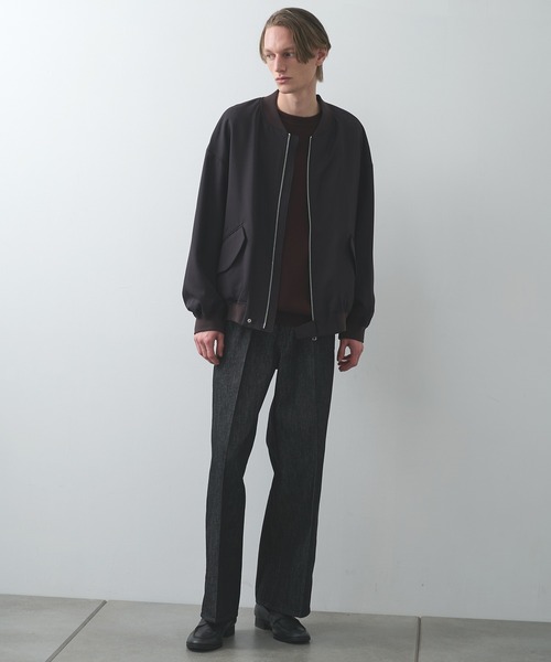 STUDIOUS（ステュディオス）の「【STUDIOUS】BAP WOOL ボンバージャケット（ブルゾン・メンズ・ブラック/ダークブラウン・1/3/2）」の22枚目の写真