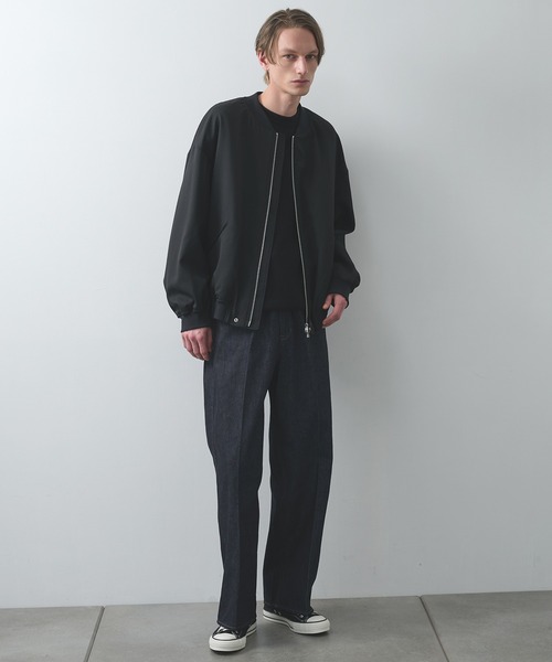 STUDIOUS（ステュディオス）の「【STUDIOUS】BAP WOOL ボンバージャケット（ブルゾン・メンズ・ブラック/ダークブラウン・1/3/2）」の18枚目の写真