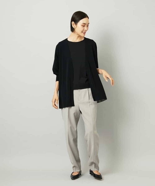 MICHEL KLEIN（ミッシェル・クラン）の「[セットアップ対応]テーパードパンツ（スラックス・レディース・ブラック/グレー・38）」の13枚目の写真