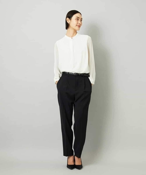 MICHEL KLEIN（ミッシェル・クラン）の「[セットアップ対応]テーパードパンツ（スラックス・レディース・ブラック/グレー・38）」の16枚目の写真