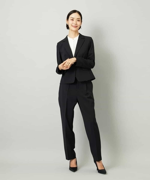 MICHEL KLEIN（ミッシェル・クラン）の「[セットアップ対応]テーパードパンツ（スラックス・レディース・ブラック/グレー・38）」の22枚目の写真