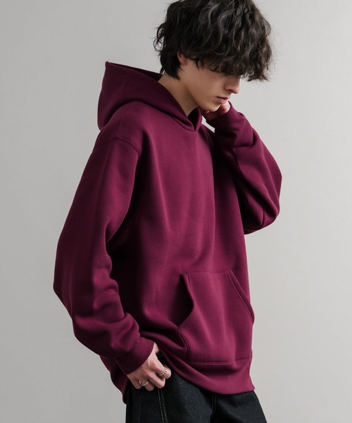 Rocky Monroe（ロッキーモンロー）の「ヘビーウェイト裏起毛オーバーサイズプルオーバーパーカー/フーディー（パーカー・メンズ・チャコールグレー/杢グレー/ブラック/バーガンディー/オートミール・M/L/LL）」の5枚目の写真