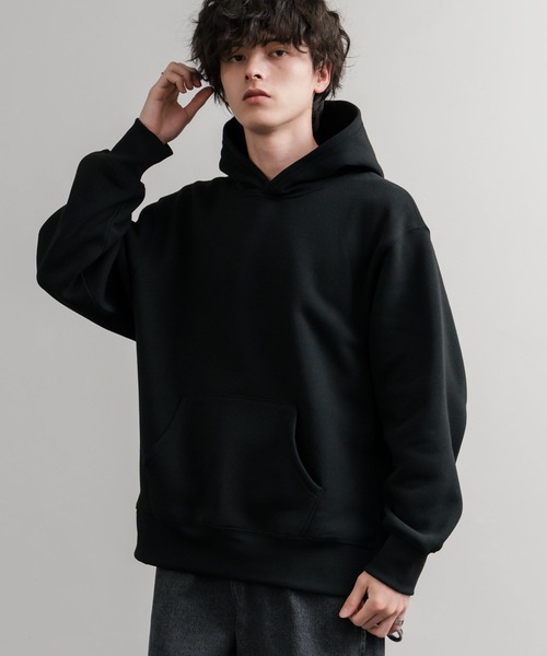 Rocky Monroe（ロッキーモンロー）の「ヘビーウェイト裏起毛オーバーサイズプルオーバーパーカー/フーディー（パーカー・メンズ・チャコールグレー/杢グレー/ブラック/バーガンディー/オートミール・M/L/LL）」の2枚目の写真