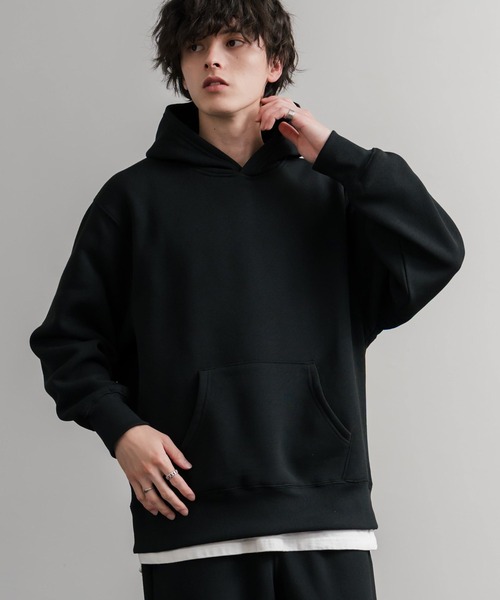 Rocky Monroe（ロッキーモンロー）の「ヘビーウェイト裏起毛オーバーサイズプルオーバーパーカー/フーディー（パーカー・メンズ・チャコールグレー/杢グレー/ブラック/バーガンディー/オートミール・M/L/LL）」の11枚目の写真