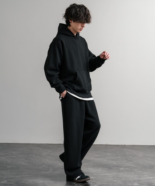 Rocky Monroe（ロッキーモンロー）の「ヘビーウェイト裏起毛オーバーサイズプルオーバーパーカー/フーディー（パーカー・メンズ・チャコールグレー/杢グレー/ブラック/バーガンディー/オートミール・M/L/LL）」の12枚目の写真