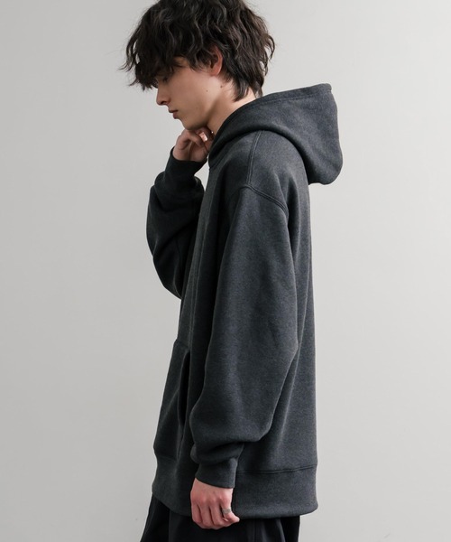 Rocky Monroe（ロッキーモンロー）の「ヘビーウェイト裏起毛オーバーサイズプルオーバーパーカー/フーディー（パーカー・メンズ・チャコールグレー/杢グレー/ブラック/バーガンディー/オートミール・M/L/LL）」の15枚目の写真