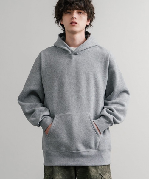 Rocky Monroe（ロッキーモンロー）の「ヘビーウェイト裏起毛オーバーサイズプルオーバーパーカー/フーディー（パーカー・メンズ・チャコールグレー/杢グレー/ブラック/バーガンディー/オートミール・M/L/LL）」の19枚目の写真