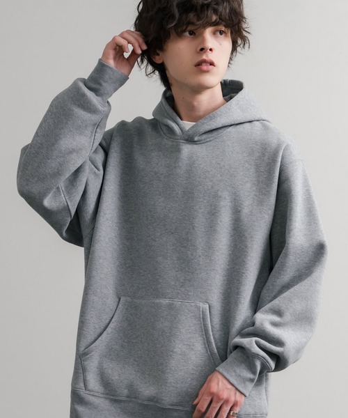 Rocky Monroe（ロッキーモンロー）の「ヘビーウェイト裏起毛オーバーサイズプルオーバーパーカー/フーディー（パーカー・メンズ・チャコールグレー/杢グレー/ブラック/バーガンディー/オートミール・M/L/LL）」の20枚目の写真