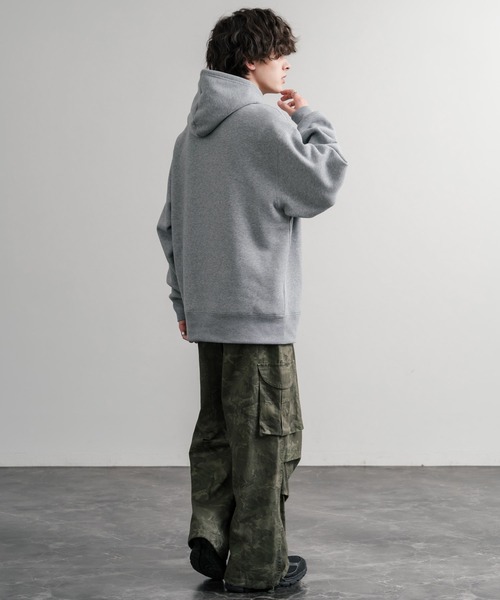 Rocky Monroe（ロッキーモンロー）の「ヘビーウェイト裏起毛オーバーサイズプルオーバーパーカー/フーディー（パーカー・メンズ・チャコールグレー/杢グレー/ブラック/バーガンディー/オートミール・M/L/LL）」の22枚目の写真