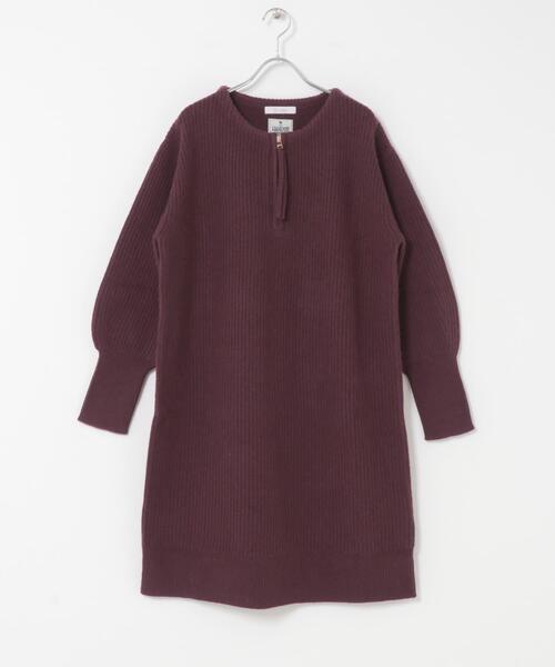 URBAN RESEARCH ROSSO WOMEN（アーバンリサーチ　ロッソ）の「F by ROSSO　ハミルトン片畦ハーフZIPミニワンピース（ワンピース・レディース・グレー/ベージュ系その他/レッド系その他・FREE）」の11枚目の写真