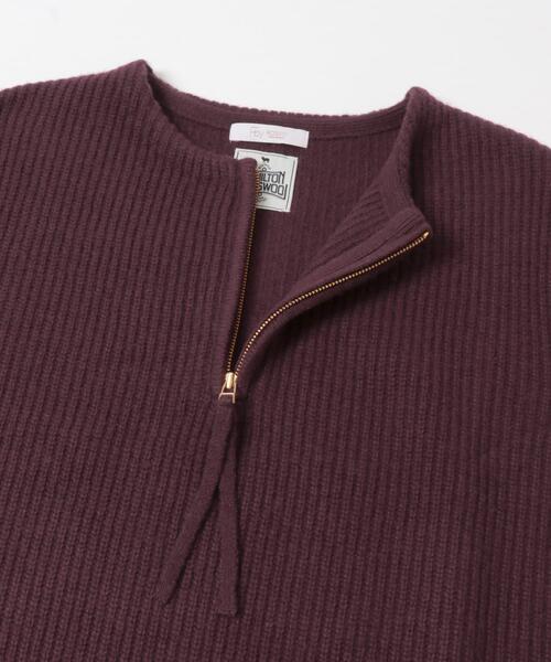 URBAN RESEARCH ROSSO WOMEN（アーバンリサーチ　ロッソ）の「F by ROSSO　ハミルトン片畦ハーフZIPミニワンピース（ワンピース・レディース・グレー/ベージュ系その他/レッド系その他・FREE）」の10枚目の写真