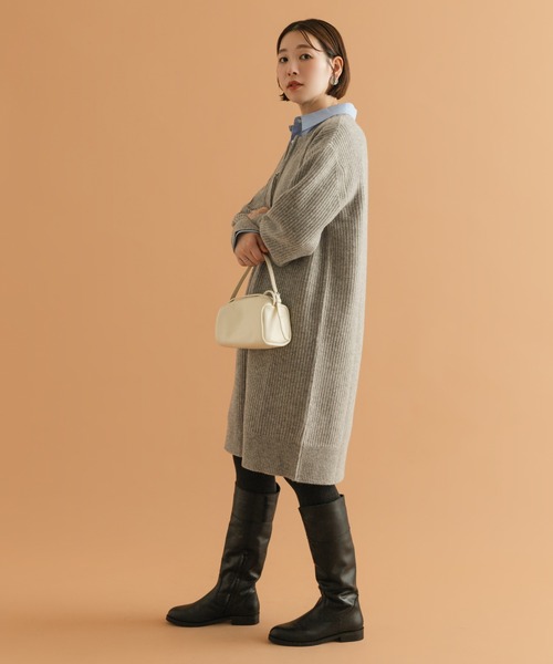 ワンピース a. rienda | フラワーモチーフスウェットワンピース (ワンピース