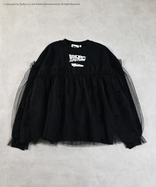 MARKEY'S（マーキーズ）の「【BACK TO THE FUTURE】別注チュールトレーナー/おとな（スウェット・レディース・ブラック/杢グレー・160cm）」の9枚目の写真