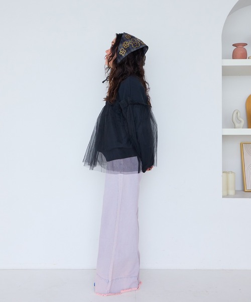 MARKEY'S（マーキーズ）の「【BACK TO THE FUTURE】別注チュールトレーナー/おとな（スウェット・レディース・ブラック/杢グレー・160cm）」の7枚目の写真