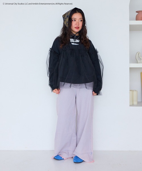 MARKEY'S（マーキーズ）の「【BACK TO THE FUTURE】別注チュールトレーナー/おとな（スウェット・レディース・ブラック/杢グレー・160cm）」の5枚目の写真