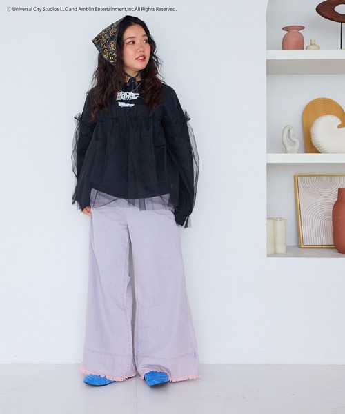 MARKEY'S（マーキーズ）の「【BACK TO THE FUTURE】別注チュールトレーナー/おとな（スウェット・レディース・ブラック/杢グレー・160cm）」の6枚目の写真