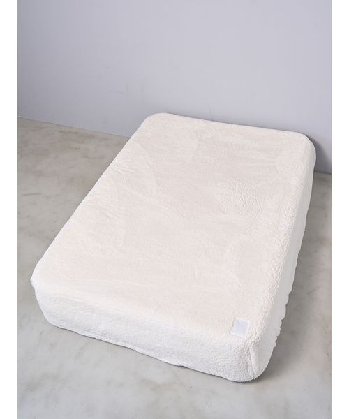 gelato pique Sleep(ジェラートピケスリープ)の「【Sleep】モコモコ ボックスシーツ(シングル)(寝具・レディース・オフホワイト/グレー/ピンク・S)」の12枚目の写真